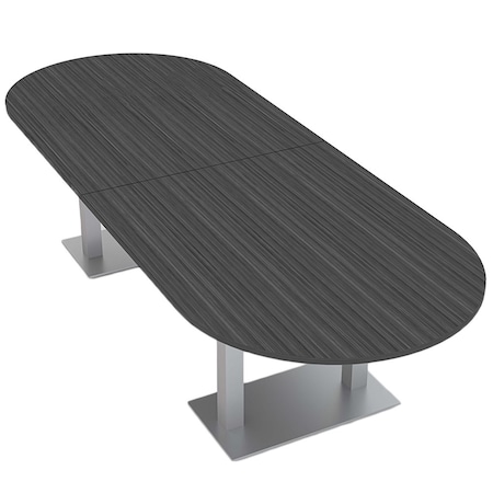 Skutchi Designs Racetrack Shaped 10 Person Conference Room Table, 46" W, 10 ft L, 29" H, Asian Night HAR-RAC-46x119-DOU-ASIANNIGHT